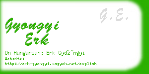 gyongyi erk business card